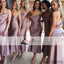Soft Satin Spaghetti Mermaid Wedding Guest Dresses, Mermaid Affordable Bridesmaid Dresses, PD0477