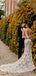 Gorgeous V-neck V-back Long Mermaid Shinny Wedding Dresses With Train, WD0209