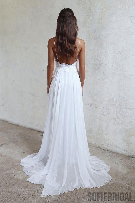 Sexy Backless Unique Casual Cheap Beach Wedding Dresses, WD311 SofieBridal Sexy Backless Unique Casual Cheap Beach Wedding Dresses, WD311 SofieBridal