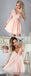 A-line V-neck Long Sleeves Lace Top Short Homecoming Dress, HD0178