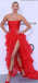 Elsa Hosk Cannes Film Festival Red Carpet Red Prom Dresses, PD0904