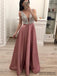 Sparkly Floor-length V-neck Backless Prom Dresses With Beading, PD0038
