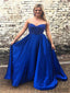 Royal Blue Sweetheart Prom Dresses, A-line Prom Dresses, Cheap Prom Dresses, PD0638