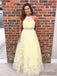 Halter Tulle Prom Dresses, Floral Prom Dresses, Long Prom Dresses, Cheap Prom Dresses, PD0639