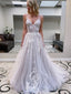 Cheap Spaghetti Straps Tulle A-line Long Wedding Dresses Online,SFWD0024