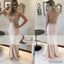 Lovely Rhinestone Beaded Long Mermaid Prom Dresses, See Through Prom Dresses, PD0444