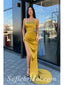 Sexy Satin Sweetheart Sleeveless Side Slit Mermaid Long Prom Dresses With Pleats,SFPD0406