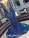 Elegant Long SleeveDeep  V-Neck Long Sleeve Mermaid Long Prom Dresses With Rhinestone And Tassel,SFPD0722