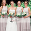 Lace Top Chiffon Bridesmaid Dresses, A-line Bridesmaid Dresses, Cheap Bridesmaid Dresses, PD0487