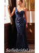 Sexy Sequin One Shoulder Mermaid Long Floor Length Prom Dresses,SFPD0245