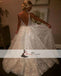 V-neck Sequin Tulle Sparkle Long A-line Prom Dresses, Lovely Wedding Dresses, Formal Dresses, PD0472