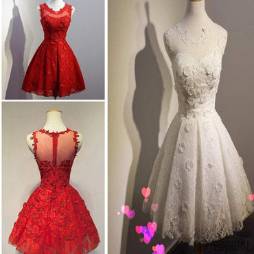 Popular lace simple lovely elegant graduation homecoming prom gown dresses, SF0014