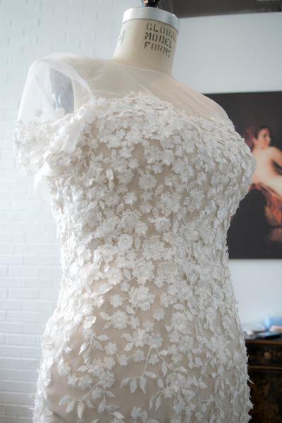 Vantage Sheath Appliques Cap Sleeve Tulle Wedding Dresses, WD0185