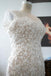 Vantage Sheath Appliques Cap Sleeve Tulle Wedding Dresses, WD0185