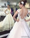 Lace Cap Sleeves See Through Organza Skirt A-line Wedding Dresses Online, WD367