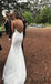Spaghetti Long Mermaid Ivory Lace Tulle Wedding Dresses, Bridal Gown, WD0283