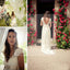 Popular Cheap Long A-line V-back Cap Sleeve Simple Lace Wedding Party Dresses, WD0006