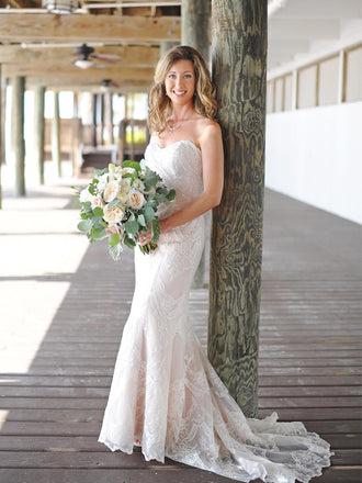 Cheap Sweetheart Mermaid Lace Long Wedding Dresses Online,SFWD0026