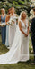 Simple V-neck Mermaid Sleeveless Long Wedding Dresses Online,SFWD0046