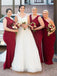 Simple One-shoulder Side Slit Cheap Bridesmaid Dresses Online,SFWG00372