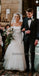 Elegant Straight Mermaid Sleeveless Tulle Long Wedding Dresses,SFWD0047