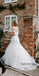 Elegant Straight Mermaid Sleeveless Tulle Long Wedding Dresses,SFWD0047