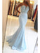 Sexy Sequin Top Satin Bottom Sweetheart V-Neck Sleeveless Mermaid Long Prom Dresses,SFPD0401