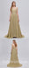 Elegant Special Fabric Spaghetti Straps V-Neck A-Line Long Prom Dresses,SFPD0351