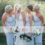 Special Dusty Blue Sheath Bridesmaid Dresses, Front Slit Bridesmaid Dresses, Cheap Bridesmaid Dresses, PD0490