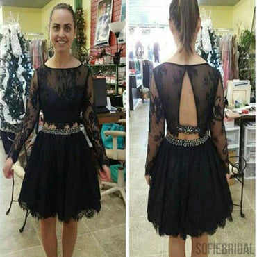 Popular black simple cocktail homecoming prom dresses, Little Black Dresses, SF0036