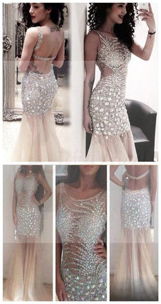 Sexy Mermaid Rhinestone Shinning Prom Dresses, Evening Dresses, Formal Dress