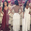 Backless Simple Strap Long A-line Prom Dresses, PD0240