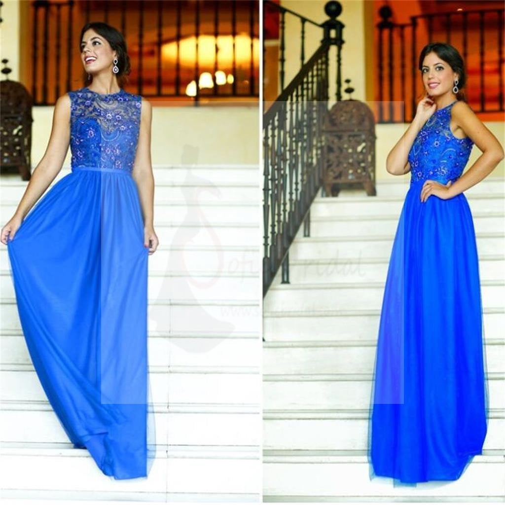 Royal Blue Long Prom Dresses, Affordable Charming Prom Dresses,Custom Prom Dresses