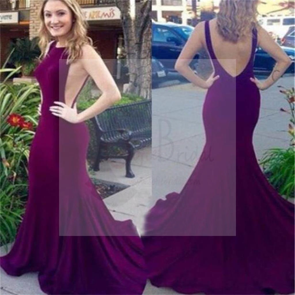 Elegant Backless Sexy Mermaid Evening Long Prom Dresses Online,PD0123