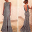 Scoop Neckline Sexy Backless Side Slit Sequin Prom Dresses, PD0142