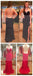 Unique Side Slit Formal Prom Dresses, Custom Sexy Jersey Beaded Prom Dresses