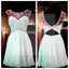 Mint Green Beaded Homecoming Dresses, Open back Prom Dresses, Sexy Backless Homecoming Dresses, Sweet 16 Dresses, Cocktail Dresses, PD0005