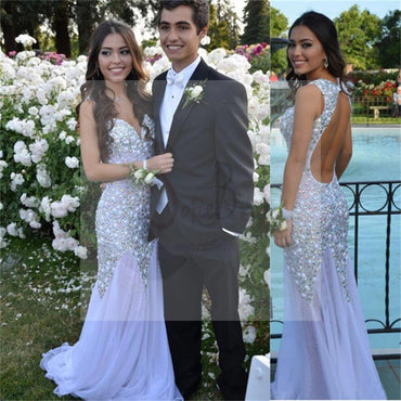 Long Prom Dresses, White Prom Dresses, Sparkle Prom Dresses, Charming Prom Dresses, Prom Dresses 2017, Backless Prom Dresses, Evening Prom Dresses, Prom Dresses Online, PD0099