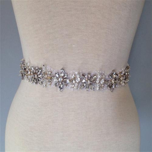 Luxury Crystal Belts, Rhinestone Beaded Sash, Handmade Belts for Wedding, CB002