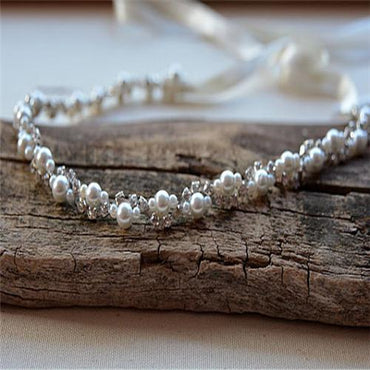 Thin Pearl Crystal Belts, Rhinestone Beaded Sash, Handmade Belts for Wedding, CB003