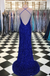 Sexy Shiny Sequin Halter V-Neck Sleeveless Criss Cross Mermaid Long Prom Dresses,SFPD0382
