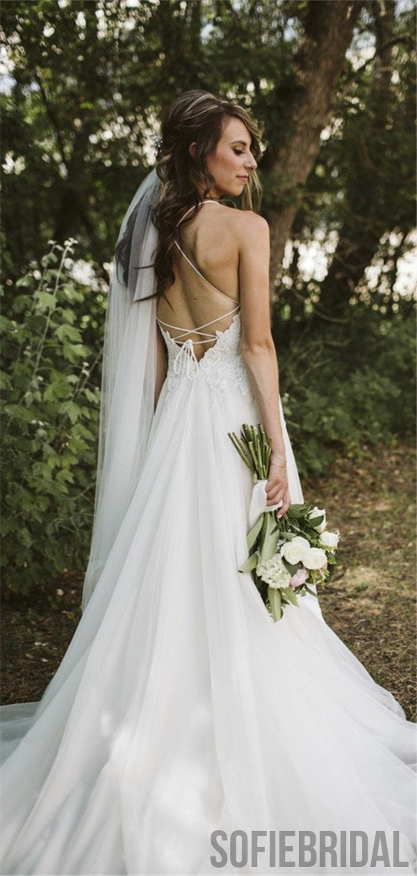 lace up the back wedding dresses Off-the-Shoulder Lace-Up Dress Illusion tulle completes the sexy plunging neckline and two sides of top Sheath Sweep Train Open Back