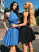 Newest Halter Simple Satin Open-back Short Homecoming Dress, HD0138