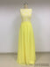 Yellow Chiffon Bridesmaid Dresses_US4, SOD011