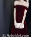 Elegant Velvet Off Shoulder Sleeveless Lace Up Back A-Line Long Prom Dresses,SFPD0576