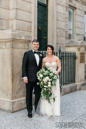 Strapless Sweetheart Floor-length Appliques Long Chiffon Wedding Dresses, WD0483