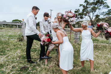 Sheath Spahetti Straps Hlater Sleeveless Short Bridesmaid Dresses With Split, BD1100