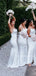 Mermaid Spaghetti Straps V-neck Long Backless Bridesmaid Dresses, BD1102