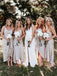 Sheath Spaghetti Straps Short Bridesmaid Dresses With Ruffles,, BD1107