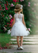 Round Neck Sleeveless Lace Knee-length Flower Girl Dresses, FG0115